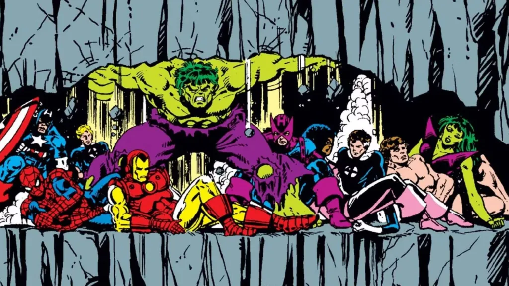 Hulk holding the mountain in Secret Wars