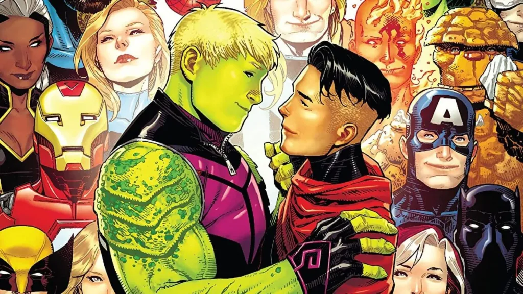Hulkling and Wiccan's wedding