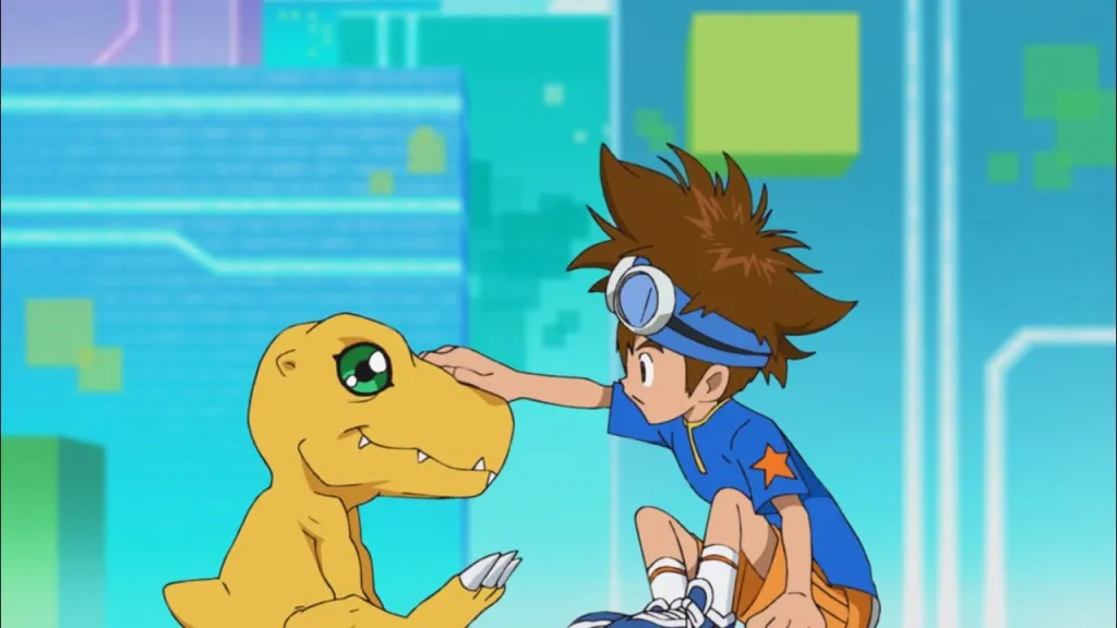 Tai and Agumon design in Digimon anime