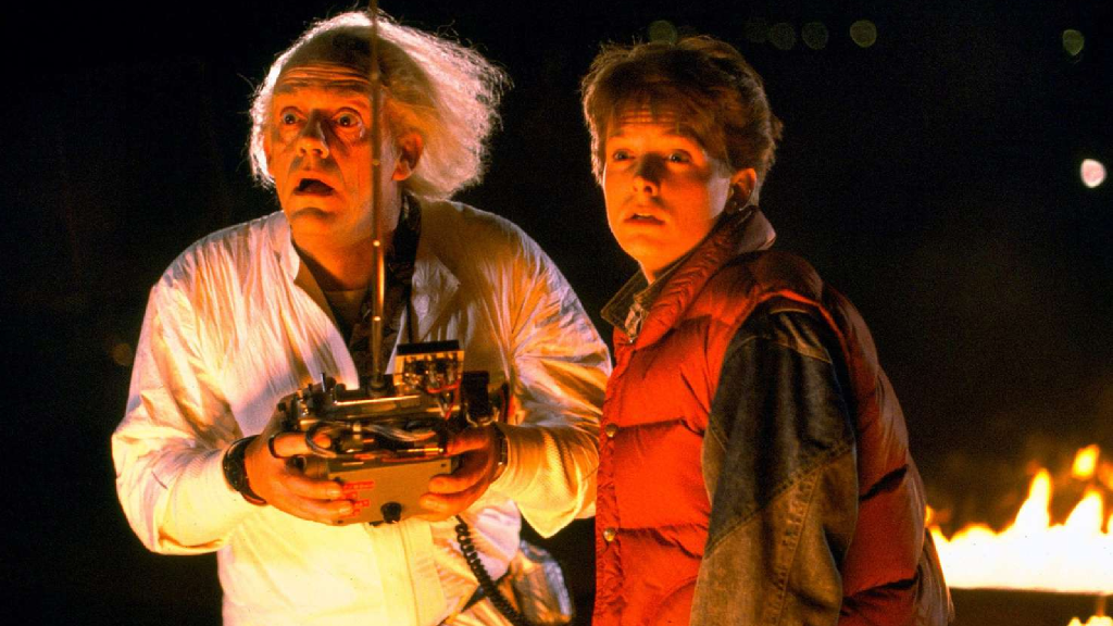 Doc Brown and Marty in Back to the Future