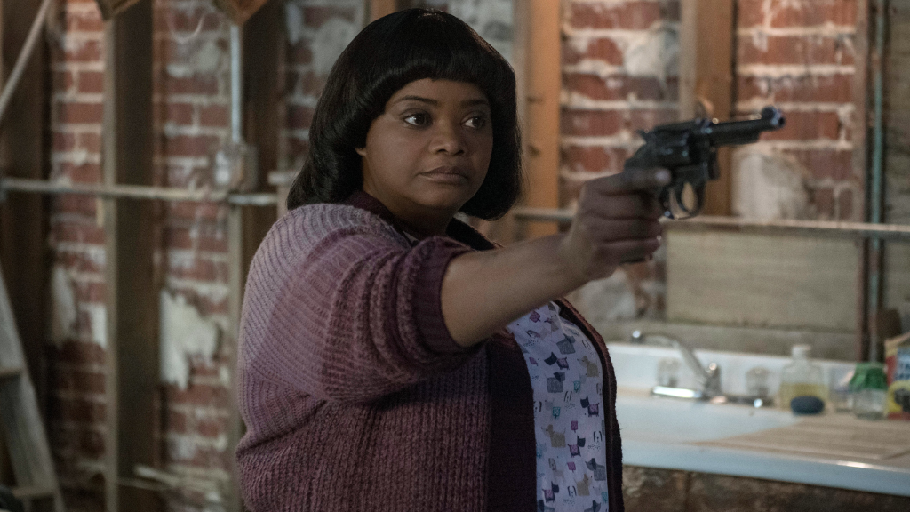 Octavia Spencer aiming a gun in Ma (2019)