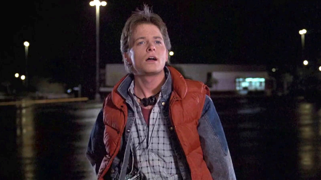 Michael J Fox as Marty McFly in Back to the Future