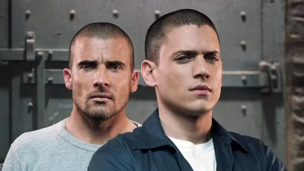 Dominic Purcell as Lincoln Burrows and Wentworth Miller as Michael Scofield in Prison Break