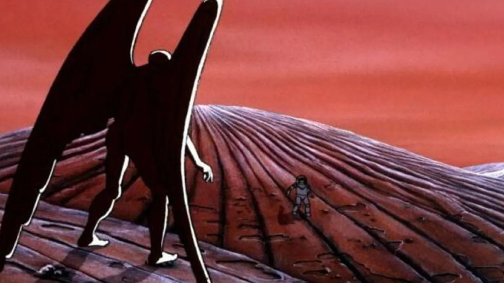 Still from the animated movie Time Masters (1982)