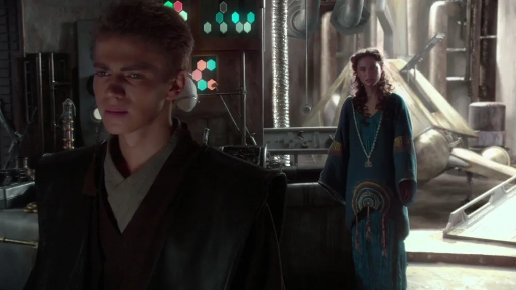 Anankin and Padme in Star Wars: Attack of the Clones