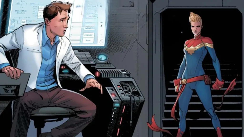 Captain Marvel and Bruce Banner