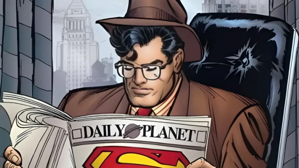 Clark Kent as a reporter in DC Comics