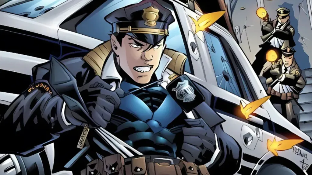 Dick Grayson as a cop in DC Comics