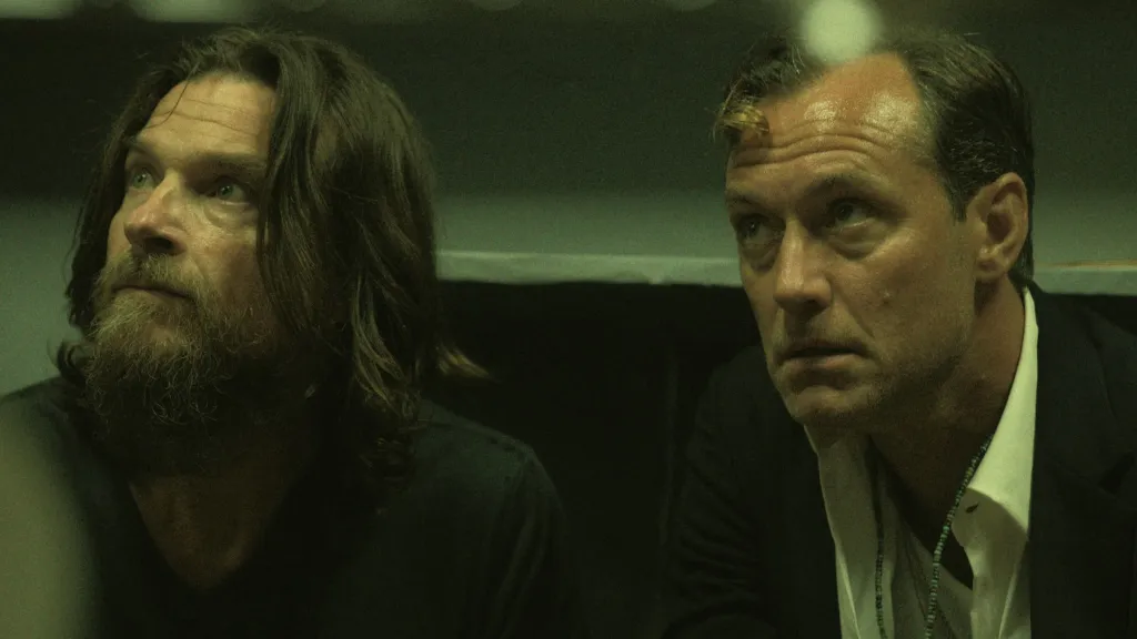 Jude Law and Jason Bateman in Netflix's Black Rabbit