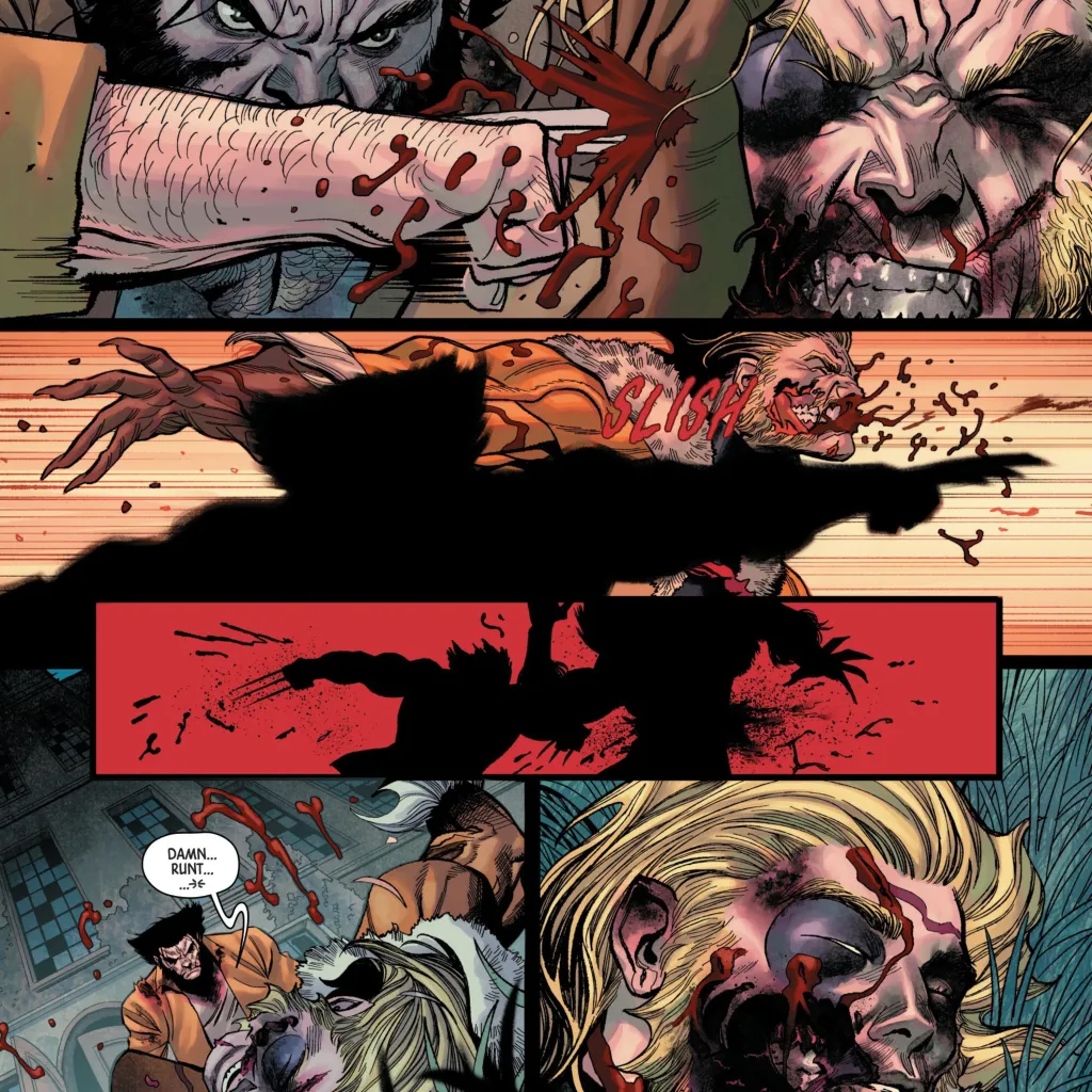 Wolverine tearing up Sabretooth