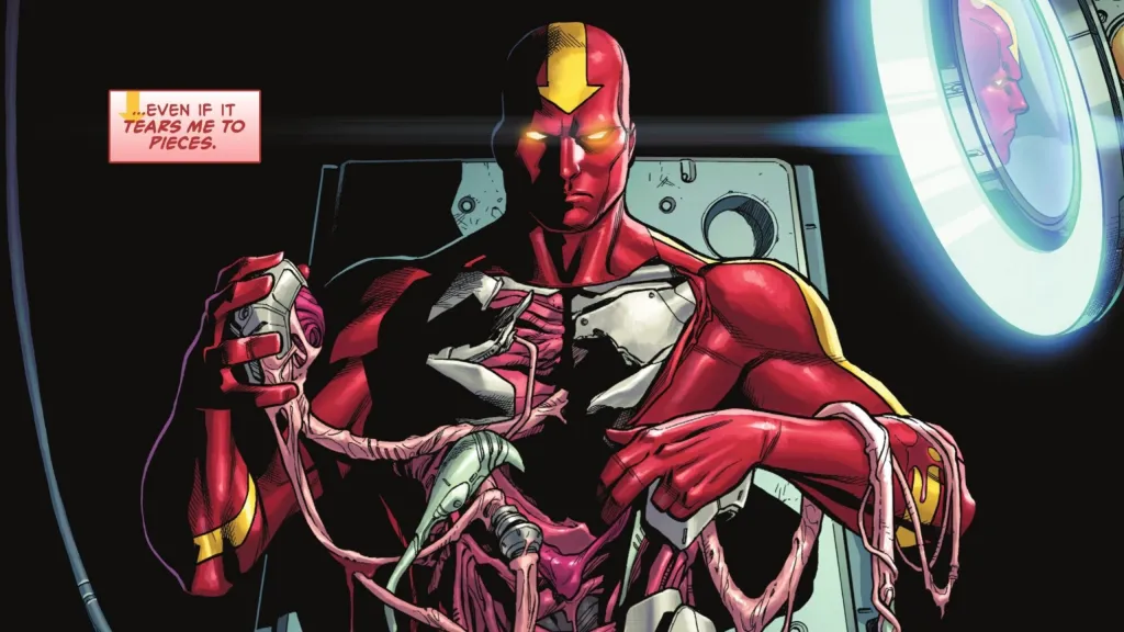 Red Tornado building himself a body