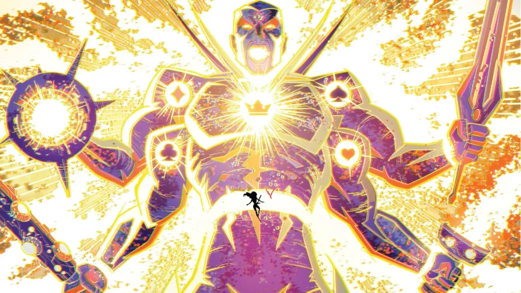 Nathaniel Essex as Enigma facing off against the Phoenix