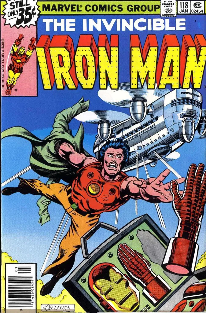 Tony Stark falling out of a SHIELD Helicarrier trying to reach his briefcase armor