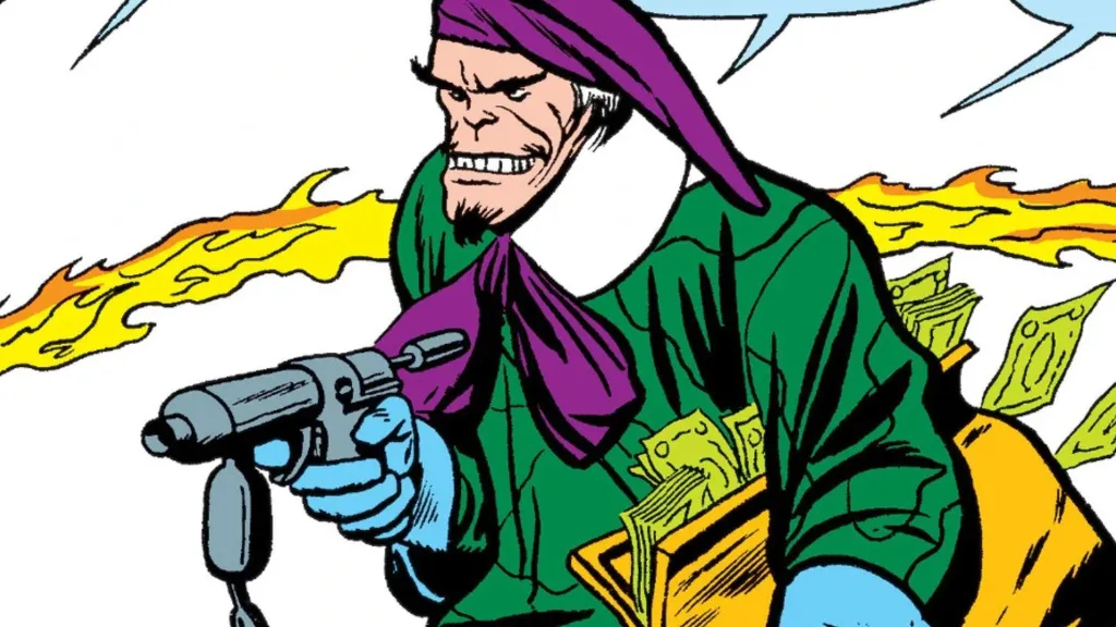 Paste-Pot Pete holding the Paste Gun