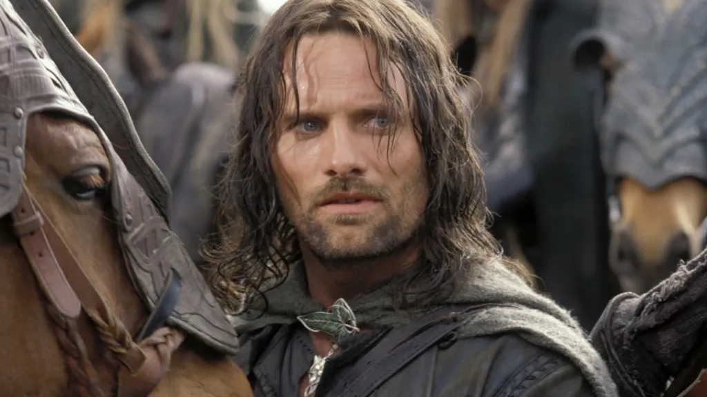 Viggo Mortensen as Aragorn in Lord of the Rings Two Towers