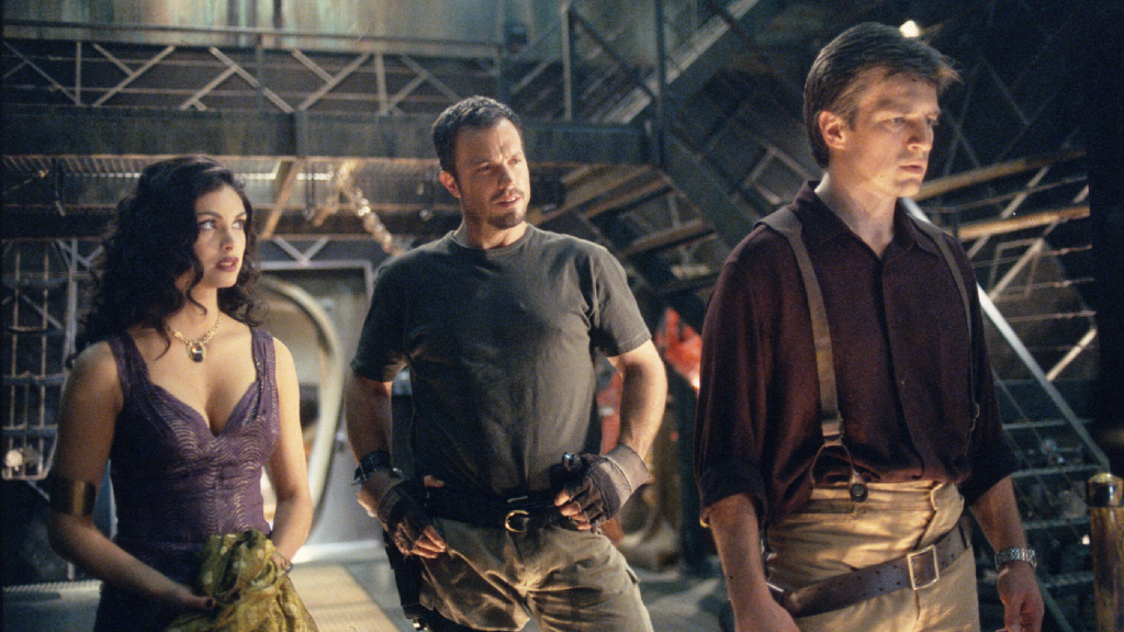 River, Jane, and Mal in Firefly