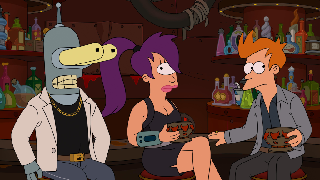 Bender, Leela, and Fry in Futurama