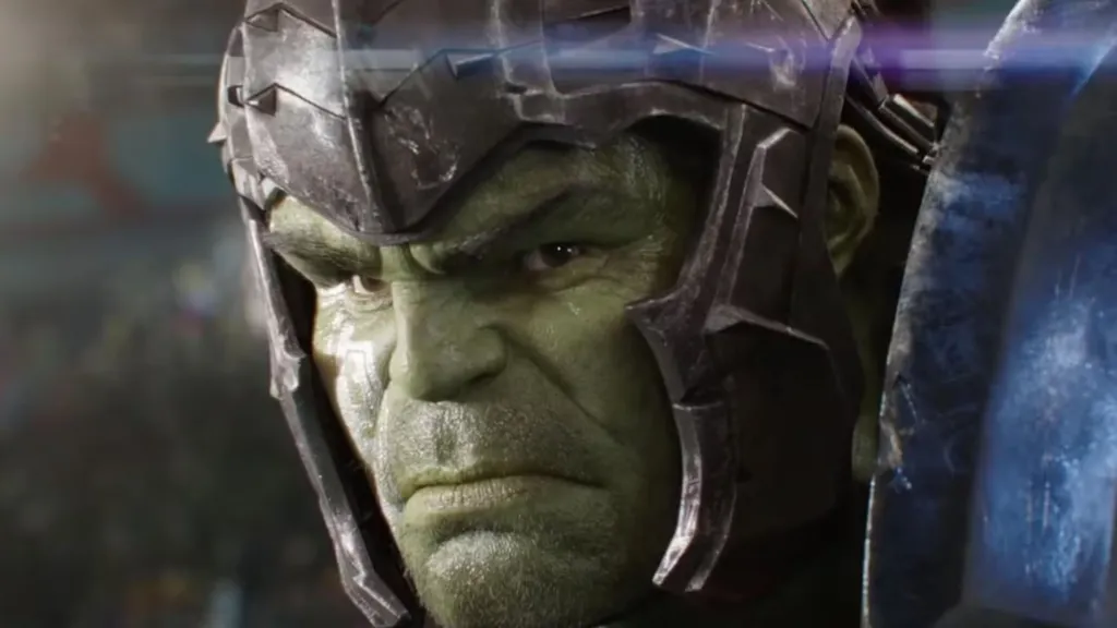 Hulk wearing his gladiator outfit in Thor: Ragnarok.