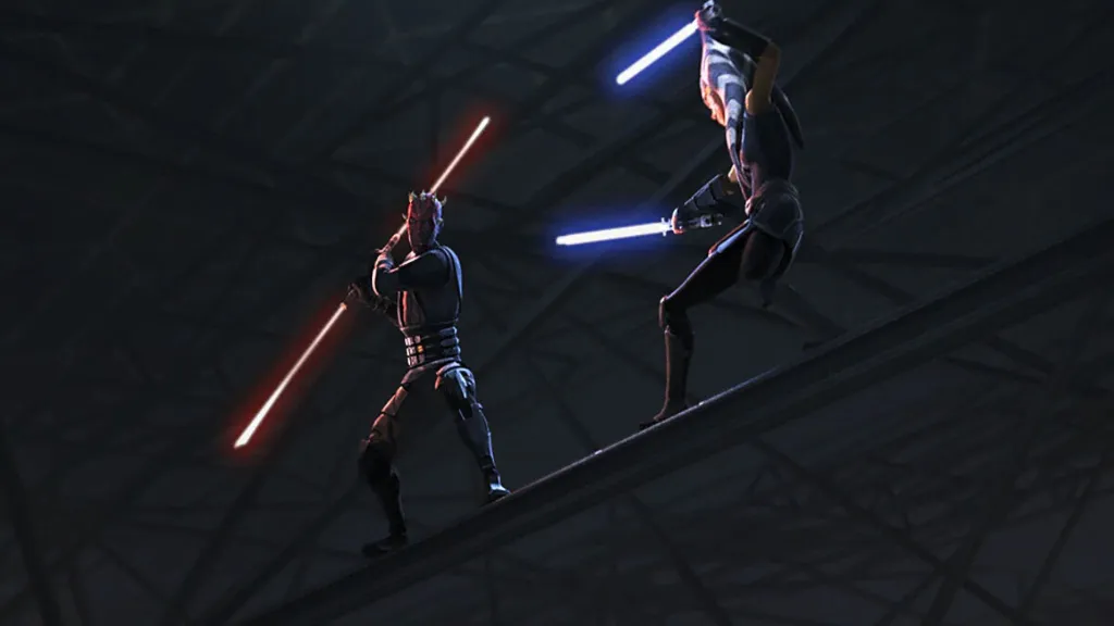 Ahsoka vs Maul in Star Wars The Clone Wars