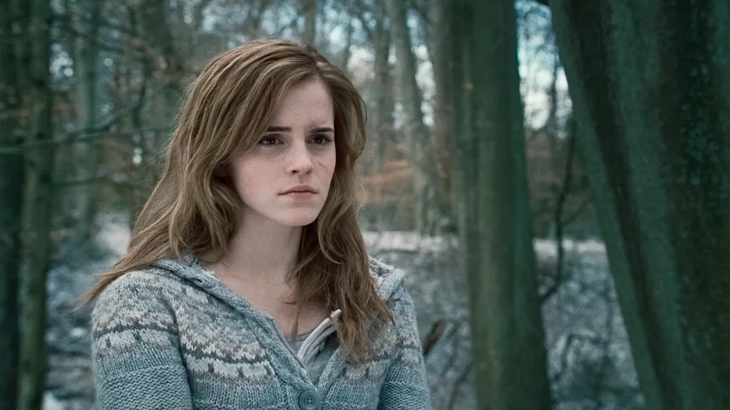 Hermione looking sad in Harry Potter