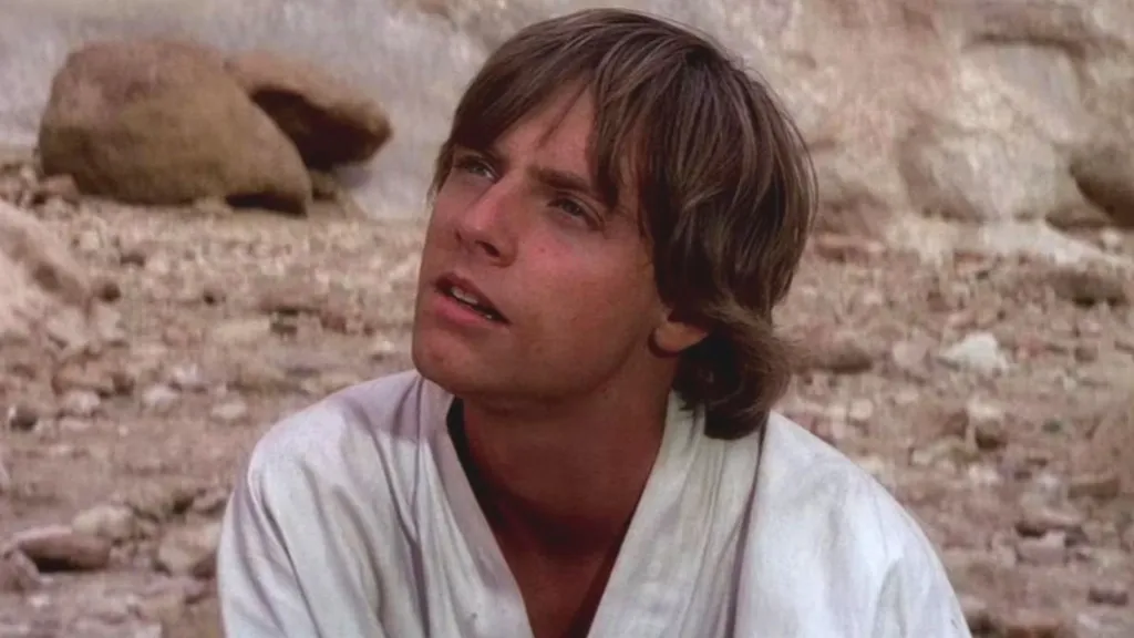 Mark Hamill as Luke Skywalker in The cover of Star Wars Episode IV A New Hope