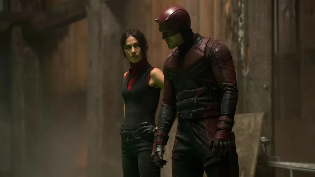 Matt Murdock (Charlie Cox) and Elektra Natchios (Élodie Yung) in Daredevil Season 2