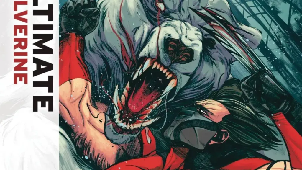 Ultimate Wolverine battling against a bear