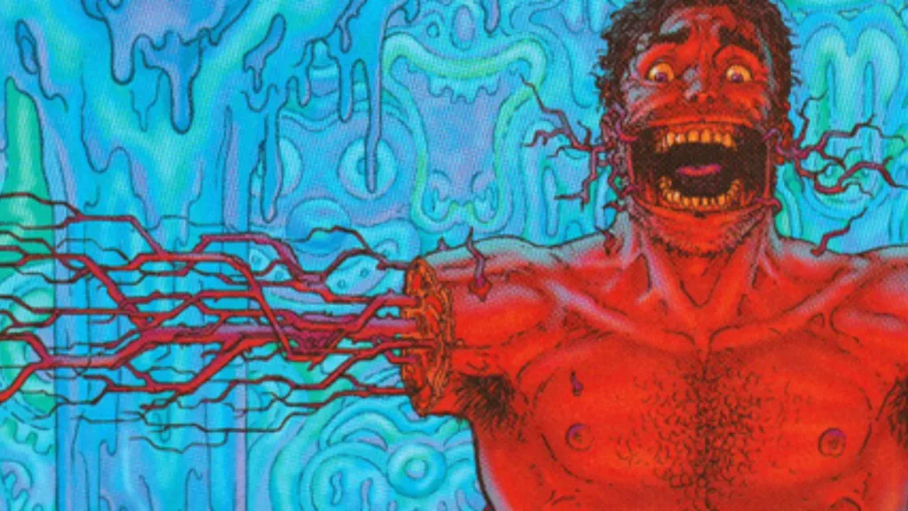 Nameless screaming as his body is taken apart