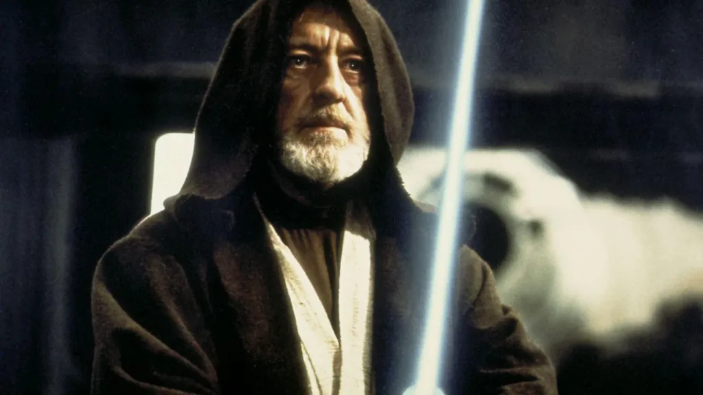 Alec Guinness as Obi-Wan Kenobi in Star Wars