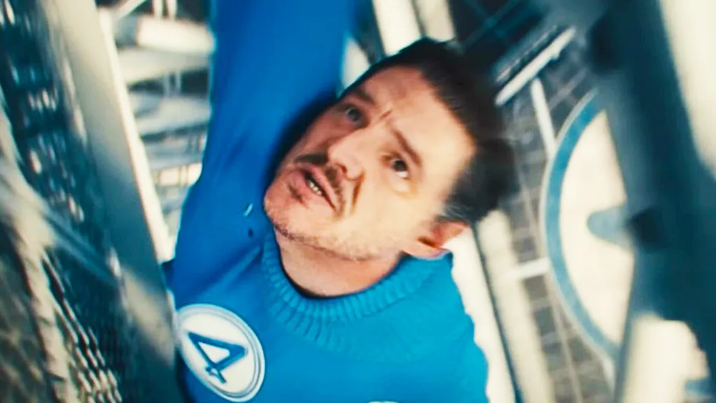 Reed Richards' Mister Fantastic using his powers in The Fantastic Four First Steps