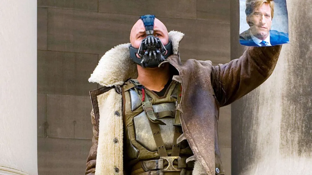 Tom Hardy as Bane in The Dark Knight Rises