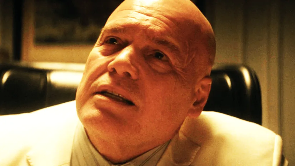 Wilson Fisk's Kingpin in a white suit in Daredevil Born Again
