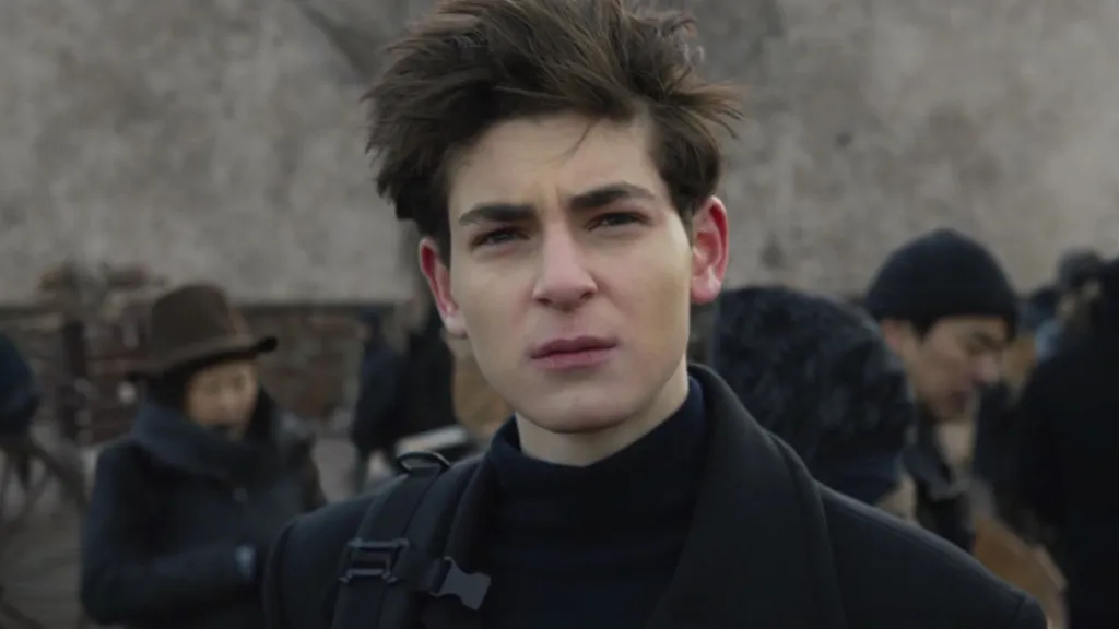 Bruce Wayne in a crowd in Gotham.