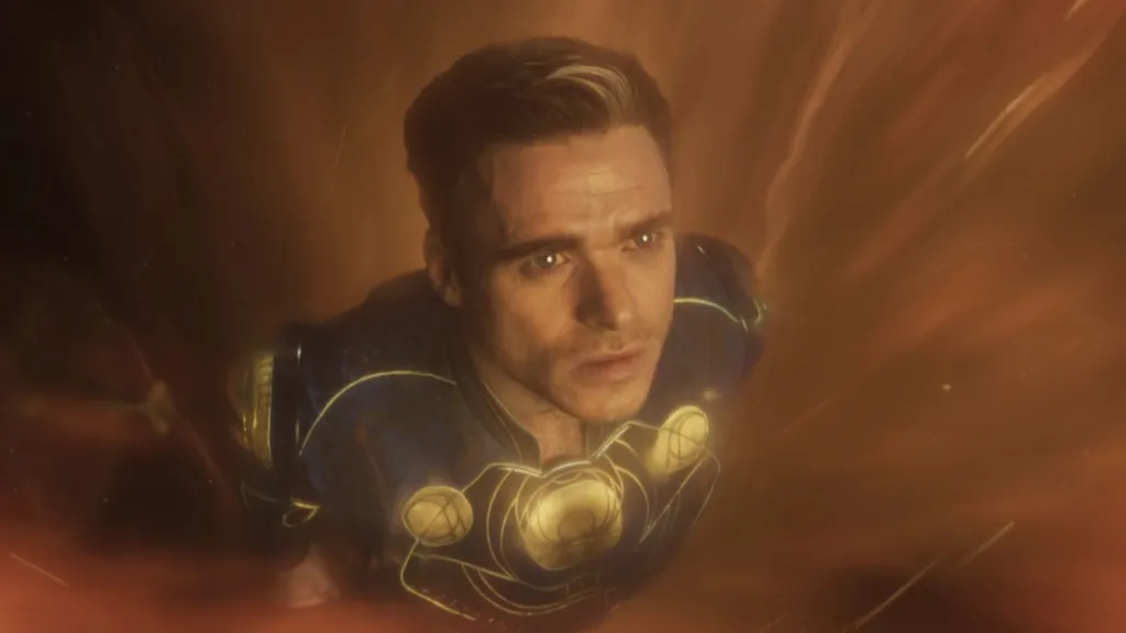 Richard Madden as Ikaris flying into the sun in Eternals (2021)