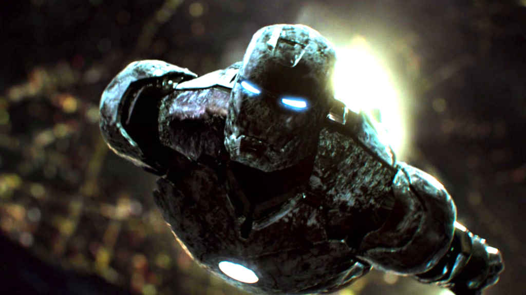 Iron Man's suit freezing during his first flight in Iron Man (2008)