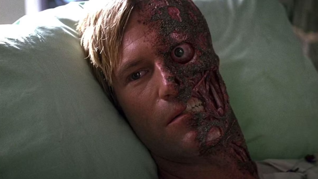 Aaron Eckhart as Two-Face in The Dark Knight