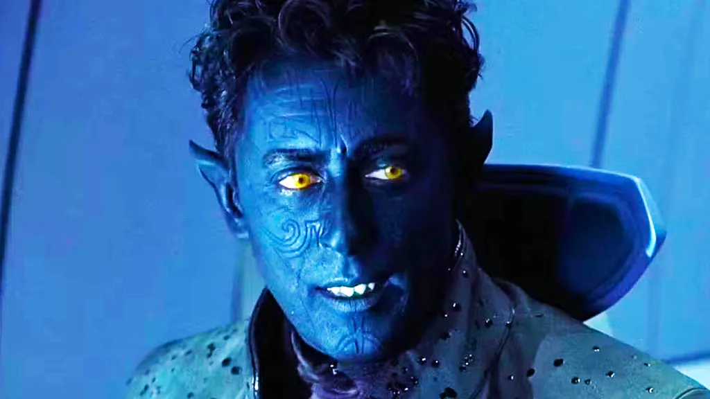 Alan Cumming blue as Nightcrawler in X2 X-Men United