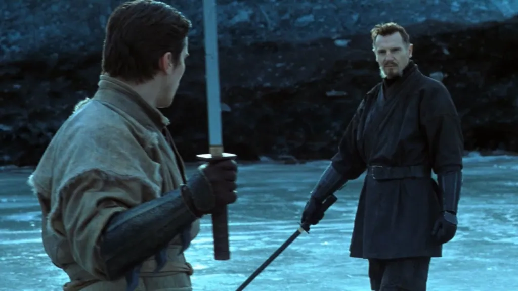 Bruce Wayne and Ra's al Ghul in Batman Begins