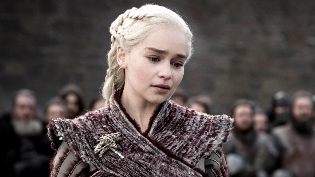 Daenerys Targaryen (Emilia Clarke) looking sad in Game of Thrones Season 8