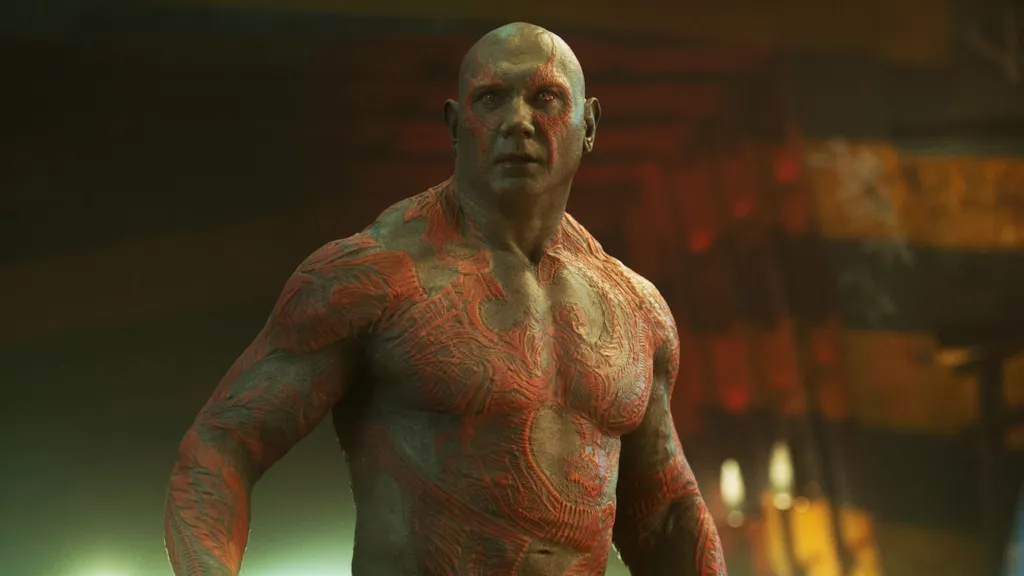 Dave Bautista as Drax in Guardians of the Galaxy