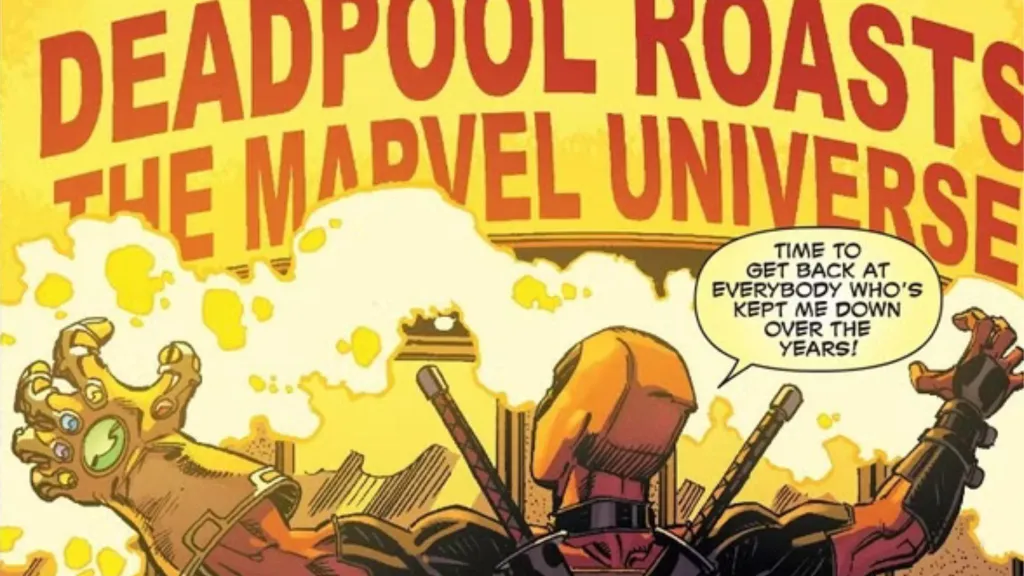 Deadpool with the Infinity Stones