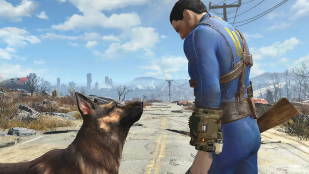 Fallout 4 Protagonist and Dogmeat Screenshot