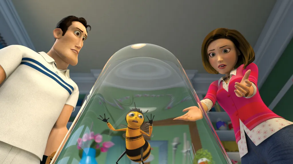 Humans trap a bee in Bee Movie