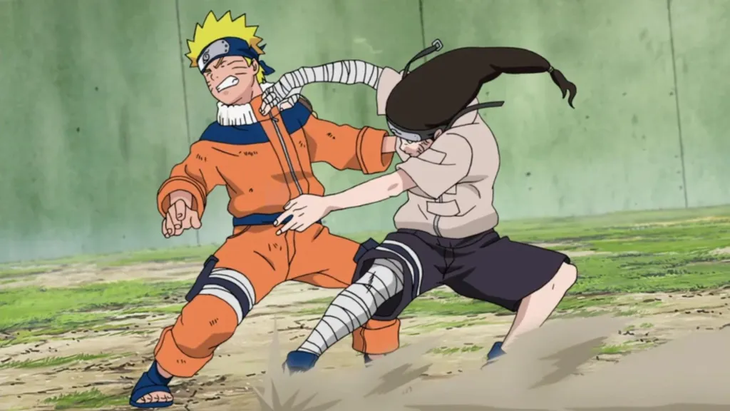Naruto vs Neji during Chunin exam
