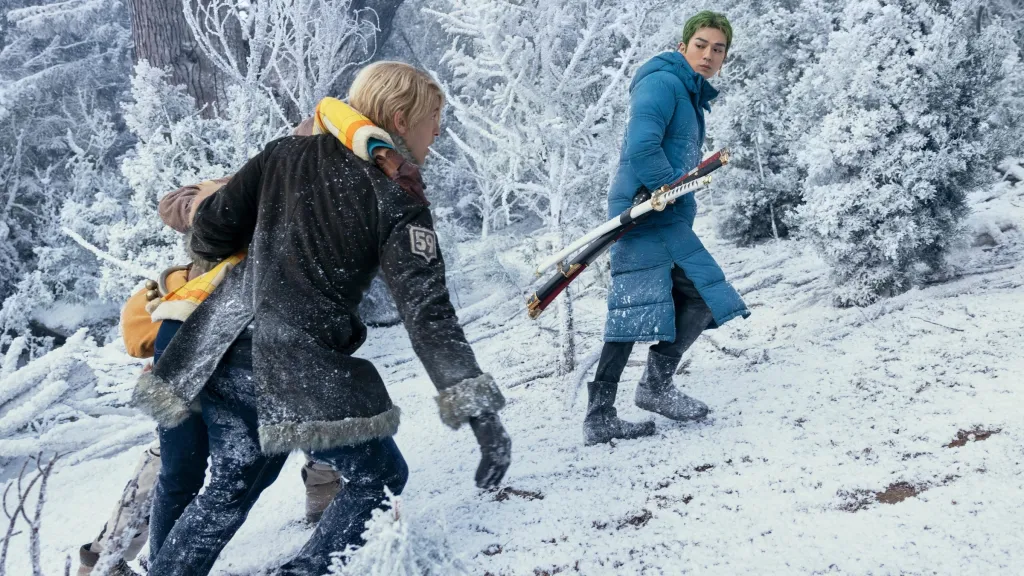 Zoro, Sanji and Luffy in Netflix's One Piece Season 2
