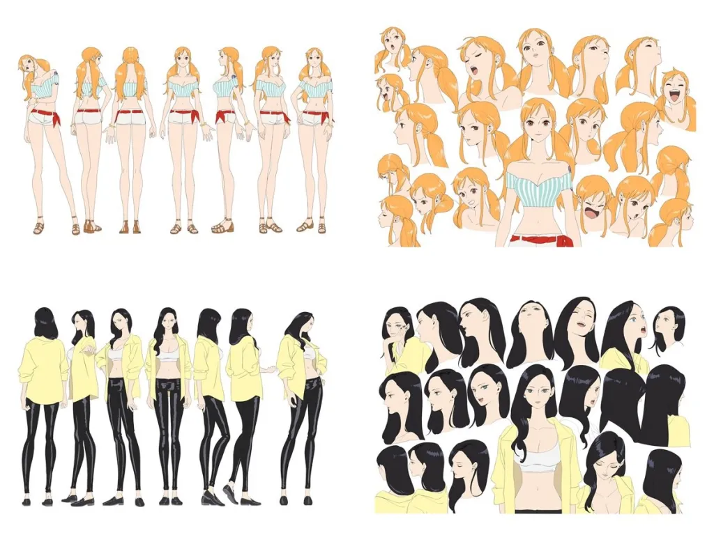 Nami and Robin designs for One Piece: Heroines