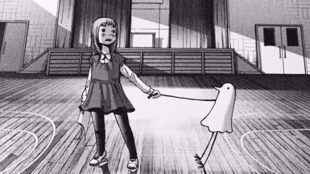 Oyasumi Punpun holding hands with punpun