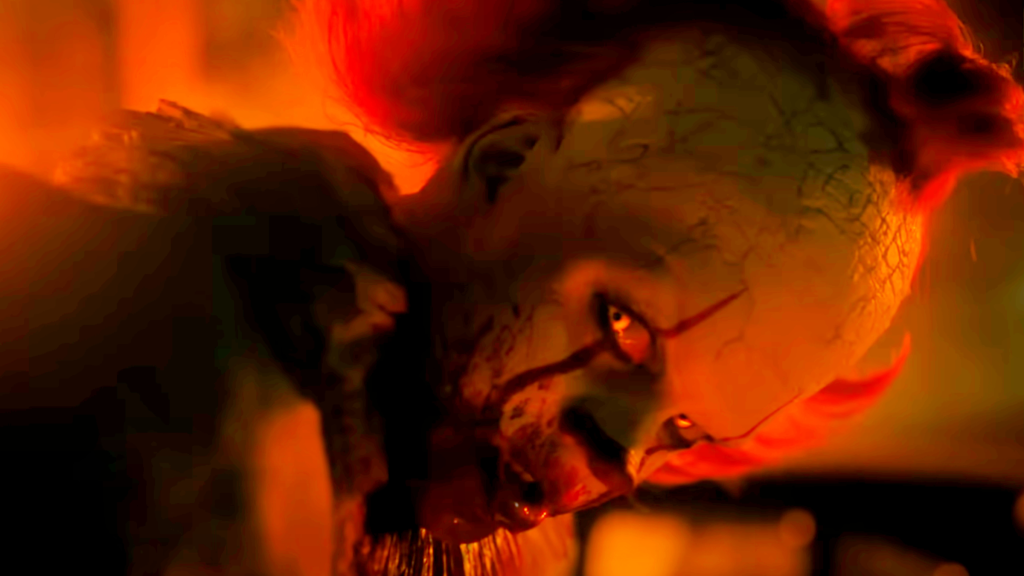 Pennywise the Dancing Clown (Bill Skarsgård) in IT Welcome to Derry