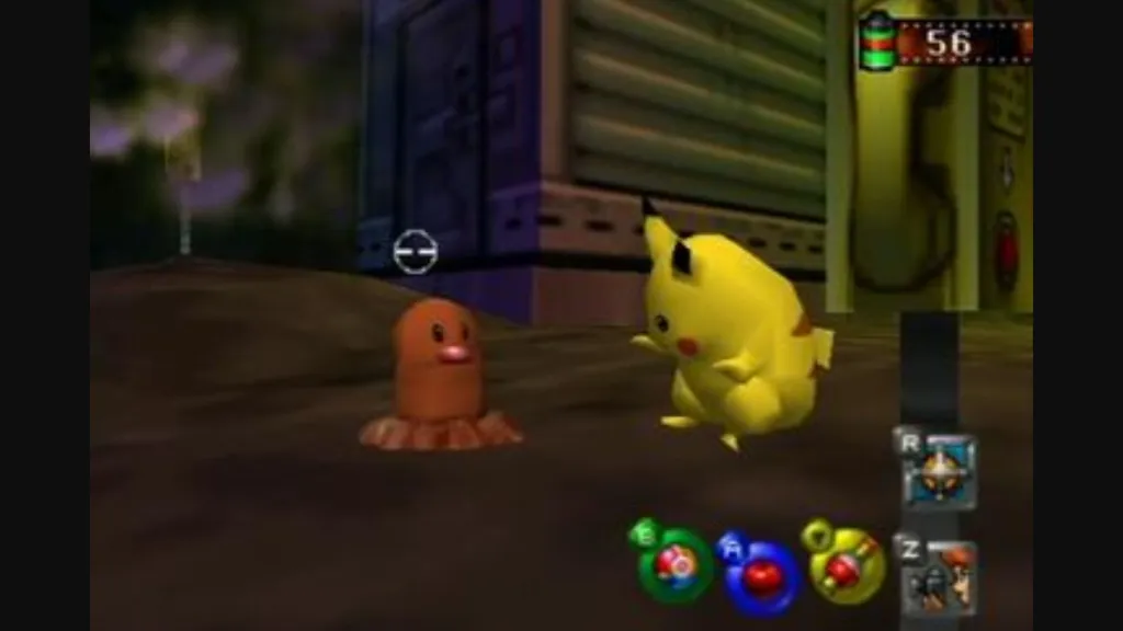 Pokemon Snap Pikachu and Diglett