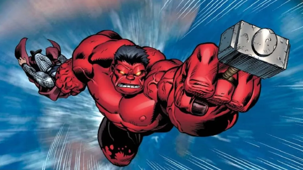 Red Hulk with Mjolnir